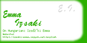 emma izsaki business card